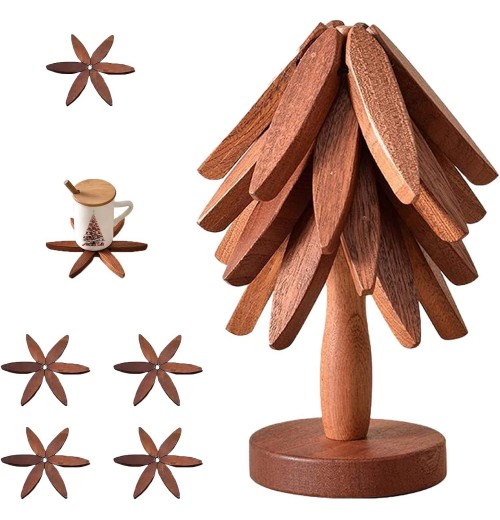 Hot Dishes Pot Bowl Coffee Teapot Christmas Decorations Gift Ornaments 4 Wooden Table Mat Set Christmas Tree Trivets Hot Dishes Pot Bowl Coffee Teapot Christmas Decorations Gift Ornaments 4 Wooden Table Mat Set Christmas Tree Trivets