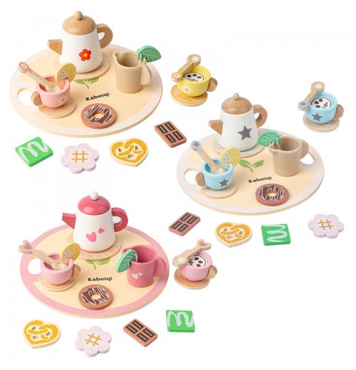 YUCI New Afternoon Tea Set Toy Role Pretend Play Kitchen Toy Wooden Children's Afternoon Tea Puzzle Toys for Girls YUCI New Afternoon Tea Set Toy Role Pretend Play Kitchen Toy Wooden Children's Afternoon Tea Puzzle Toys for Girls