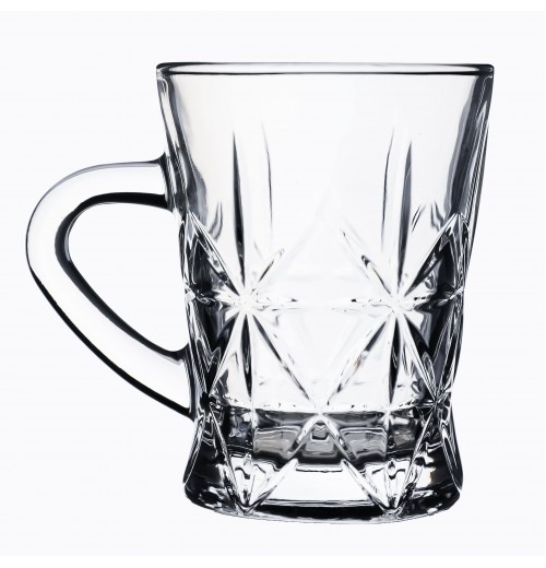 Hot Selling Luxury Small Transparent Embossed Glass Cups For Drinking Tea Or Juice With Handle Hot Selling Luxury Small Transparent Embossed Glass Cups For Drinking Tea Or Juice With Handle