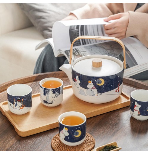 Moomin Authorized 6-Piece Porcelain Tray Set Modern Winter Snow Series Design Strictly Selected Afternoon Tea Coffee Saucer Gift Moomin Authorized 6-Piece Porcelain Tray Set Modern Winter Snow Series Design Strictly Selected Afternoon Tea Coffee Saucer Gift
