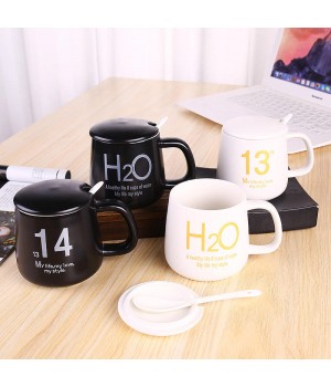 Classic Luxury Ceramic Office Mug and Tea Cup Set for Coffee/Milk/Water Creative OEM Welcomed Business Gifts with Lids