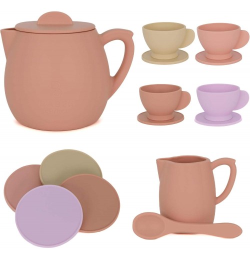Silicone Tea Party Set for Toddlers, Tea Pot Cups Pretend Party Play Toy, Cute Boutique Silicone Tea Set Kids, Tea Party Set Toy Silicone Tea Party Set for Toddlers, Tea Pot Cups Pretend Party Play Toy, Cute Boutique Silicone Tea Set Kids, Tea Party Set Toy