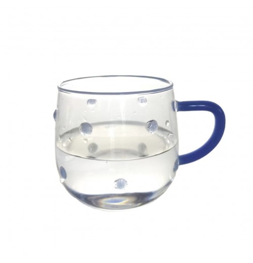Wholesale High Borosilicate Tea Coffee Mug Brown Handmade Glass Cup Handle Dot Color Heat Resistant Borosilicate Accessories Wholesale High Borosilicate Tea Coffee Mug Brown Handmade Glass Cup Handle Dot Color Heat Resistant Borosilicate Accessories