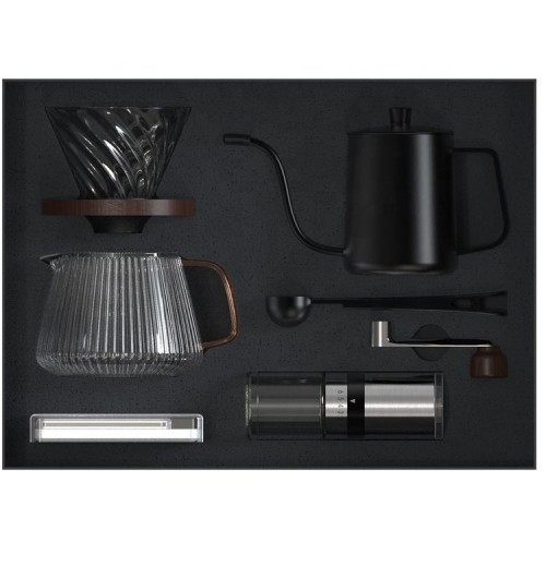 Premium Box Outdoor Travel Drip Coffee Coffee Set Gifts Set With Manual Coffee Grinder Filter Kettle Pot Scale Spoon Premium Box Outdoor Travel Drip Coffee Coffee Set Gifts Set With Manual Coffee Grinder Filter Kettle Pot Scale Spoon