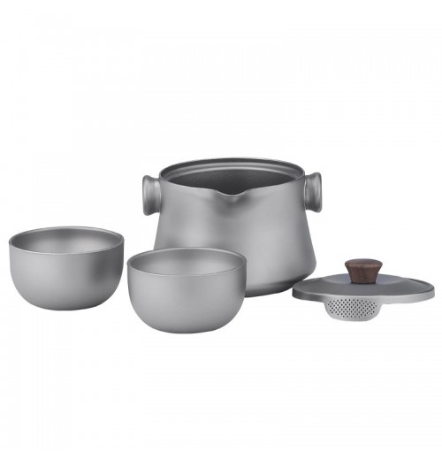 Titanium tea cup set Double-Layer Tea Maker Lightweight Outdoor Camping Portable Tea pot Titanium tea cup set Double-Layer Tea Maker Lightweight Outdoor Camping Portable Tea pot
