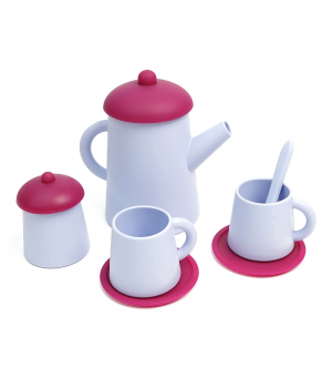 Silicone Tea Set Toy Coffee Set Kids Pretend Play Toy Tableware Amusing Kitchen Sets Toys Silicone Teacup